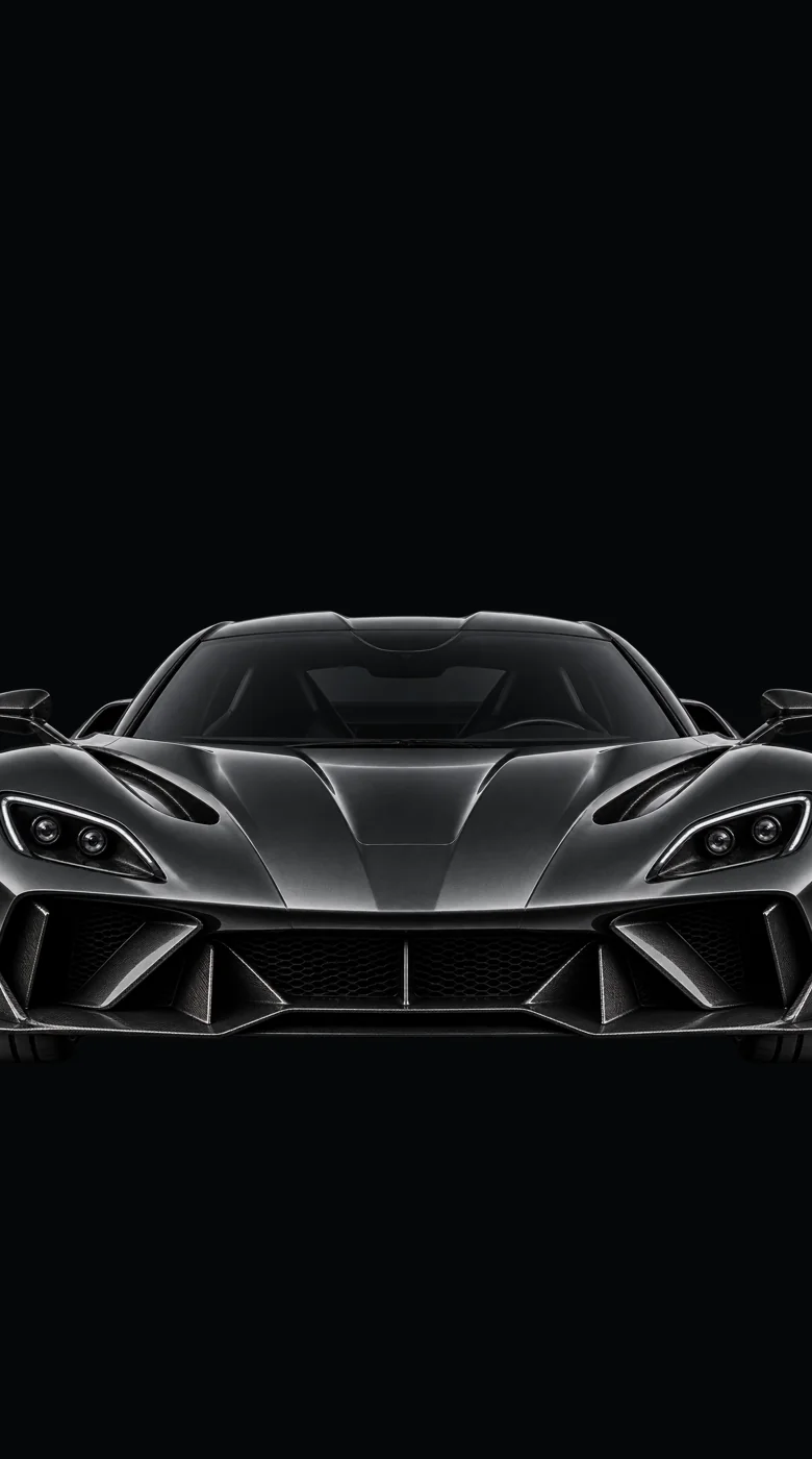 Front view of the fictional VÆLOR V01 in a dark studio.