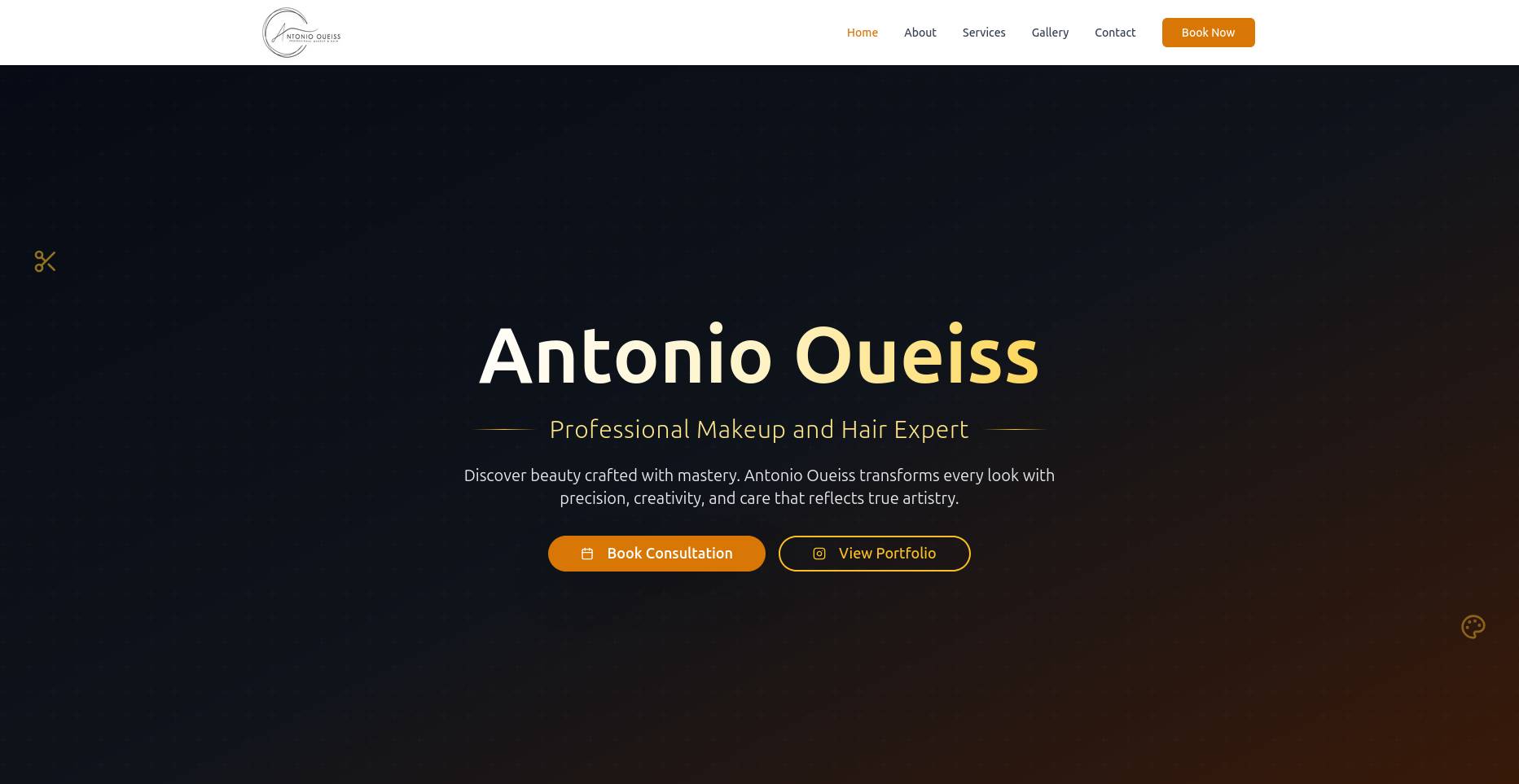 Antonio Oueiss salon homepage